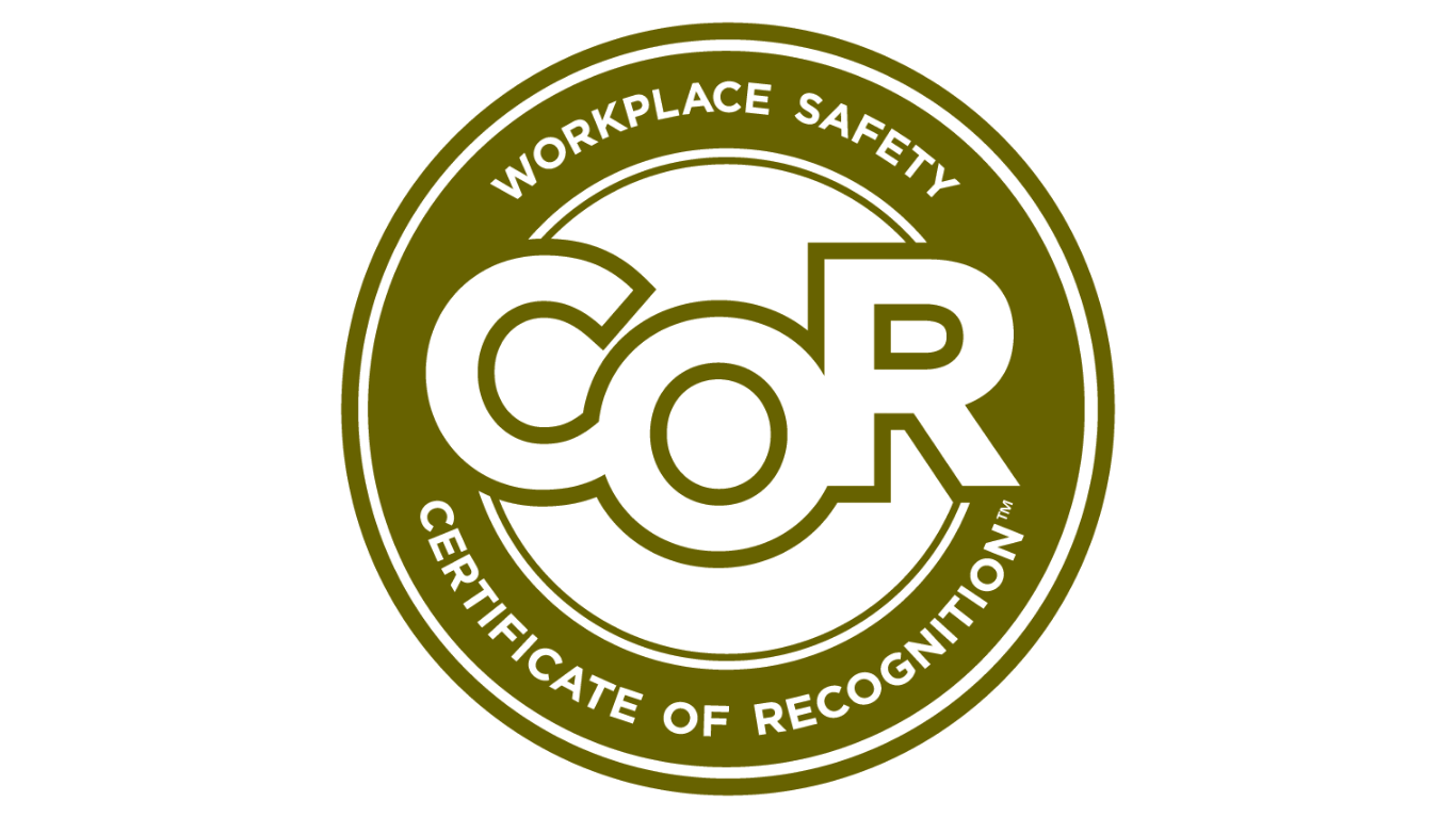 Workplace Safety COR Certificate of Recognition